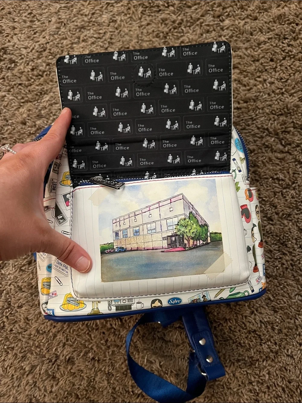 Loungefly The Office White Dunder Mifflin Mini Backpack